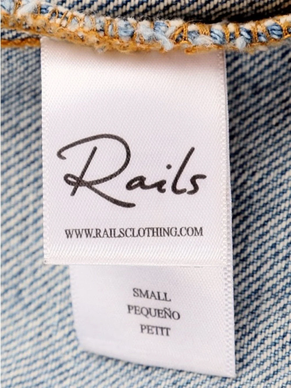 Rails Light Blue Denim Jacket with Navy Star Appliqués